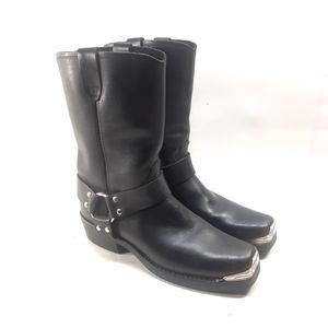 Dingo Black Leather Harness Motorcycle Boot Women’s Size 10